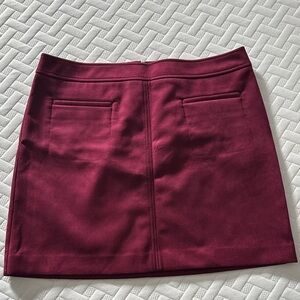 LOFT Rich Wine Mini Skirt